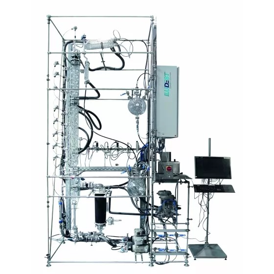 ILUDEST® Rectification Unit for Teaching Purposes, with Bubble Cap Tray column DN80